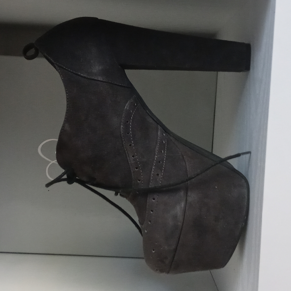 Gray Suede Platforms - image 5